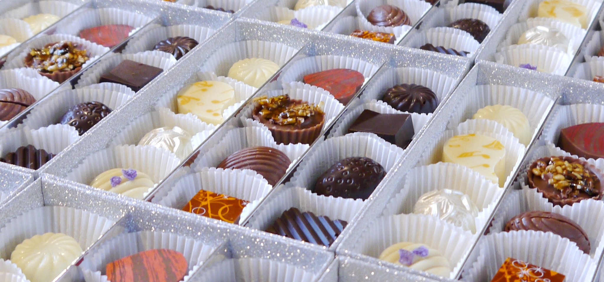 Beautiful artisan hand crafted wedding chocolates